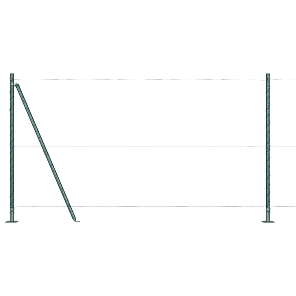 vidaXL Zaunpfosten Sonstiges 52 pcs Grau 3,2 x 3,2 x 78,5 cm Stahl Image