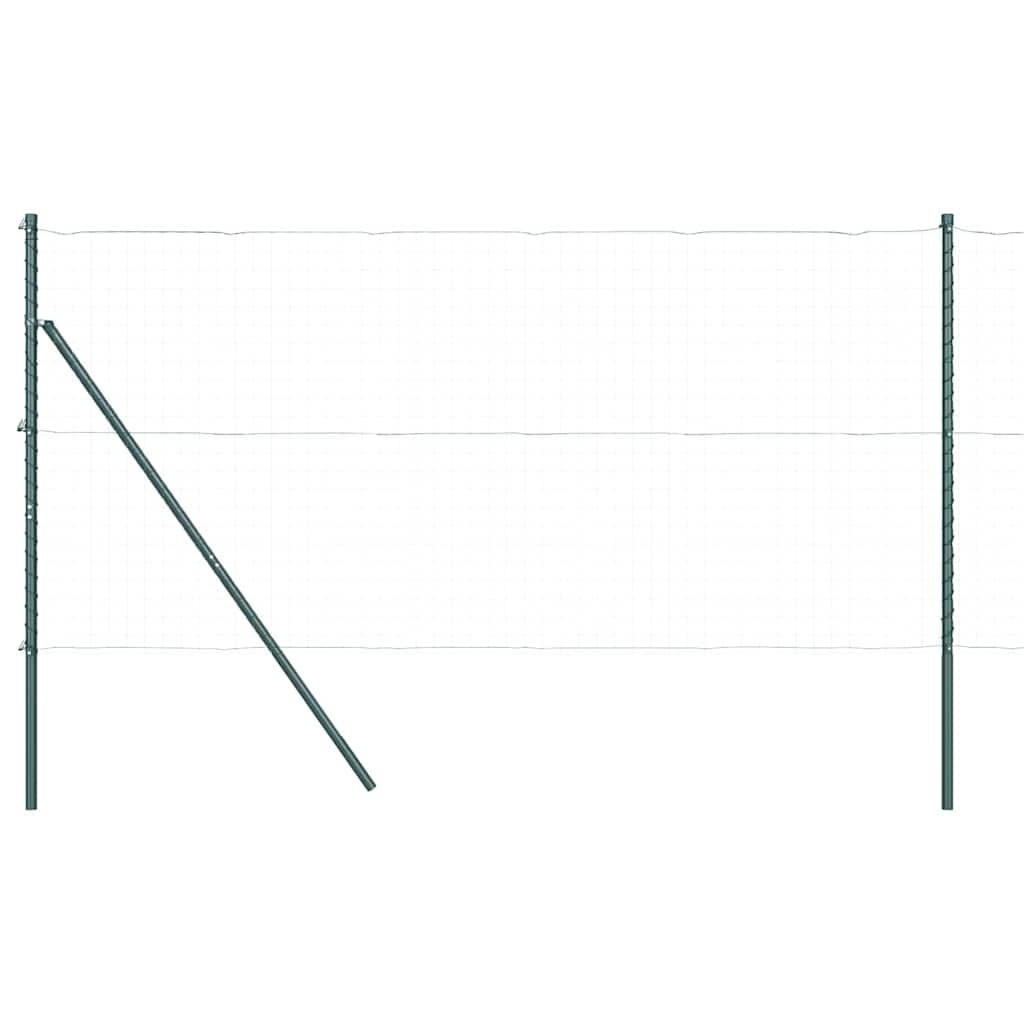 vidaXL Zaunpfosten Sonstiges 52 pcs Grün 3,2 x 3,2 x 190 cm Stahl Image