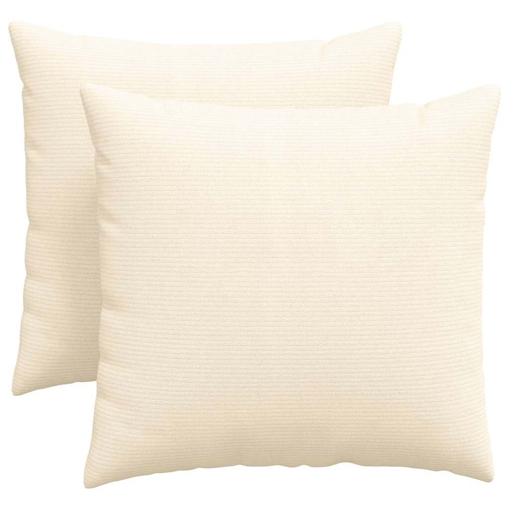 vidaXL Sofakissen 2 pcs Creme 45 x 45 cm Cordstoff Image