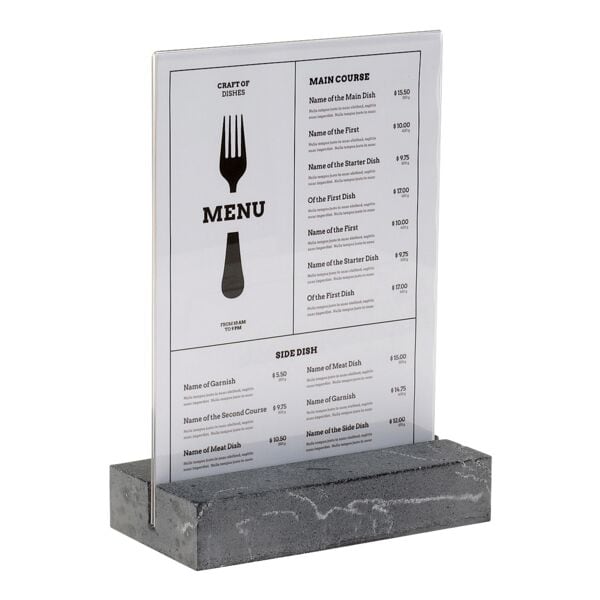 EUROPEL Tischaufsteller »Polystone« A5 anthrazit Image