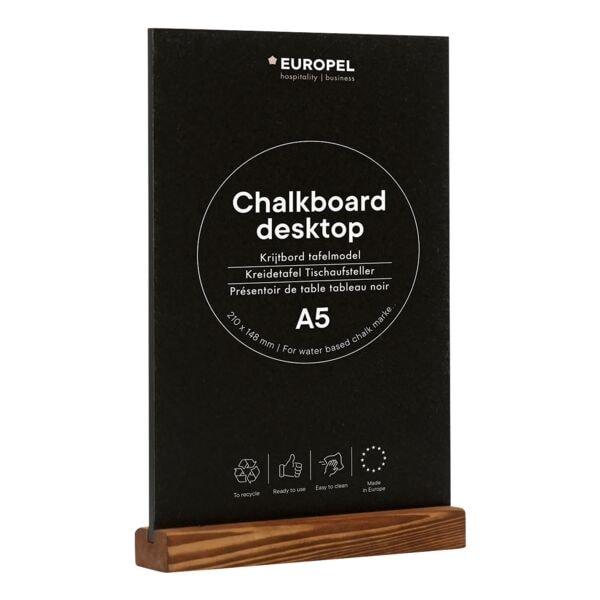 EUROPEL Kreidetafel Tischaufsteller A5 holz Image
