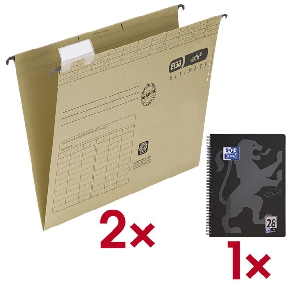 Elba 2x Hängemappen »vertic ULTIMATE« 100560135 10 Stück, inkl. Collegeblock »Touch« Image
