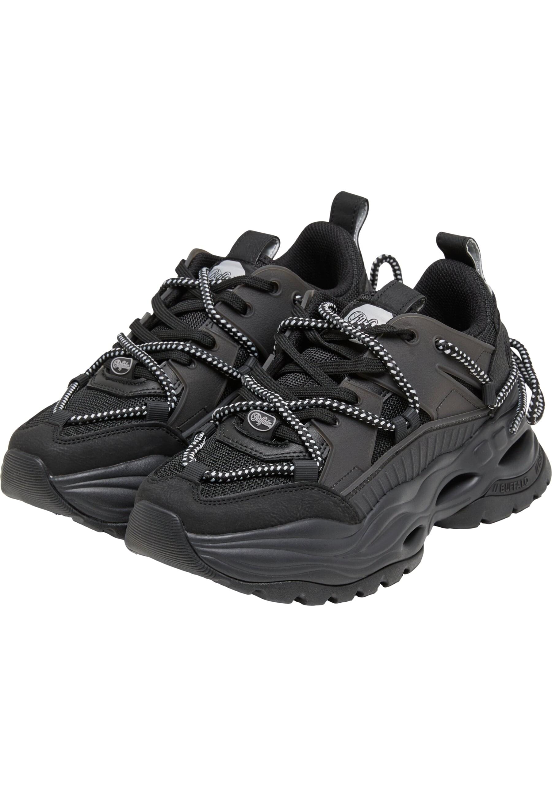 Trainingsschuh BUFFALO "Buffalo Damen Buffalo Triplet Lace Sneaker Low", Damen, Gr. 37, schwarz, Schuhe