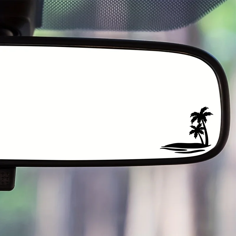 4 TEILE/SATZ Strand – Themen-Palmen-Autoaufkleber – ideal für Autofenster, Handyhüllen, Skateboards und Rucksäcke Image