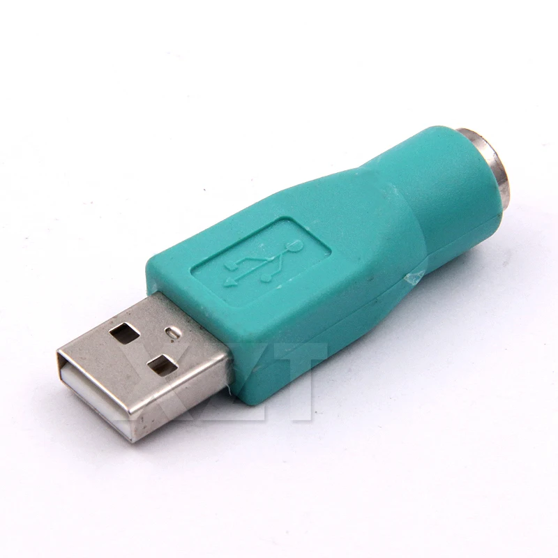 Hohe Qualität 1 stücke Tragbare USB Männlichen Zu für PS2 Weibliche Adapter Konverter für Computer PC Tastatur Maus Image