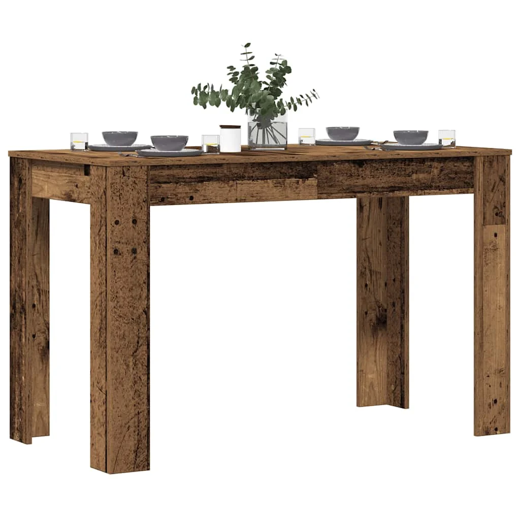 Esstisch aus altem Holz, 120 x 60 x 76 cm, Holzwerkstoff, moderner Esstisch für Wohnzimmer, Küche, platzsparende Esszimmermöbel