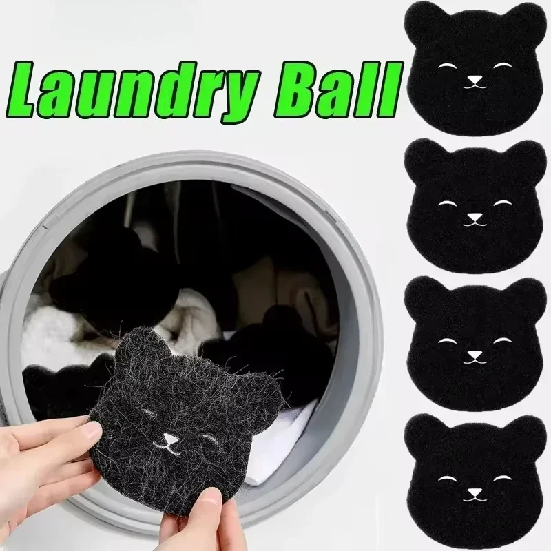 1/5/10/15/20 Stück Haushalt-Haustierhaarentferner, maschinell gewaschener Bär, klebriger Schwamm, wiederverwendbar, geeignet für Waschmaschine, Trockner Image