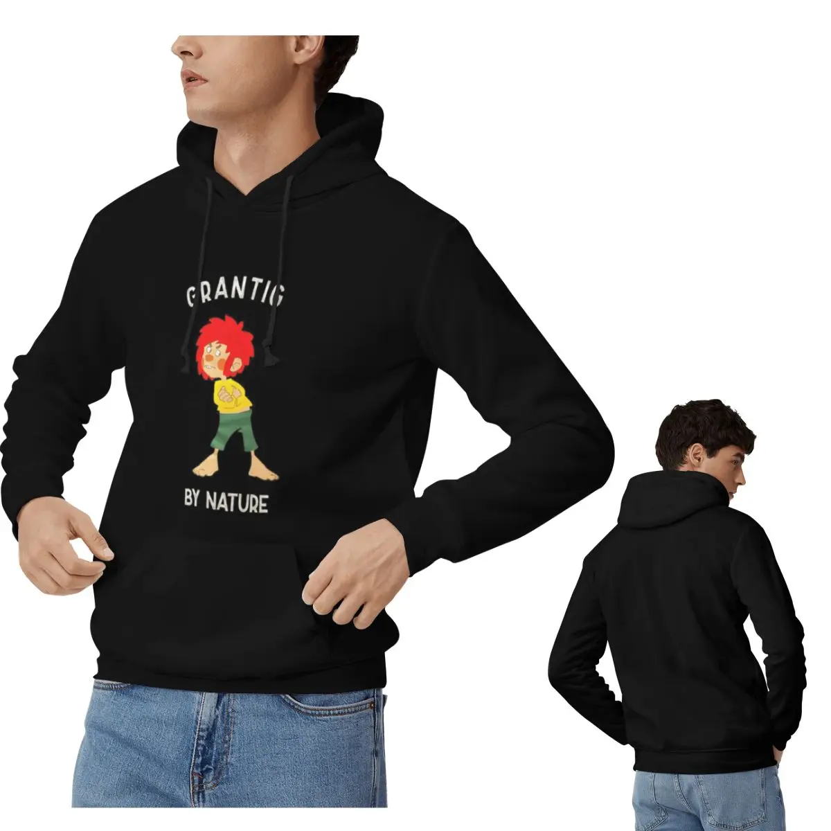 Pumuckl Grantig By Nature Hoodies Männer Frauen Casual Pullover Sweatshirts Hip Hop Langarm Streetwear Herbst Winter