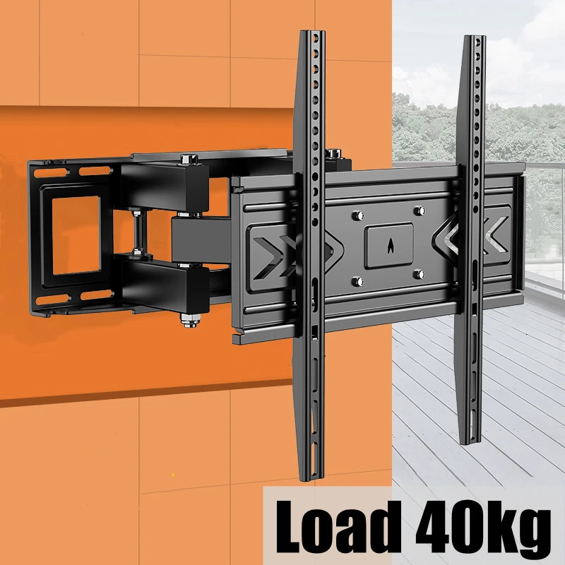 BEISHI Vollbewegungshalterung mit Dual-Arm-TV-Wandhalterung für die meisten 32-70-Zoll-Fernseher, fasst bis zu 88 Pfund, max. VESA 600 x 400 mm Image