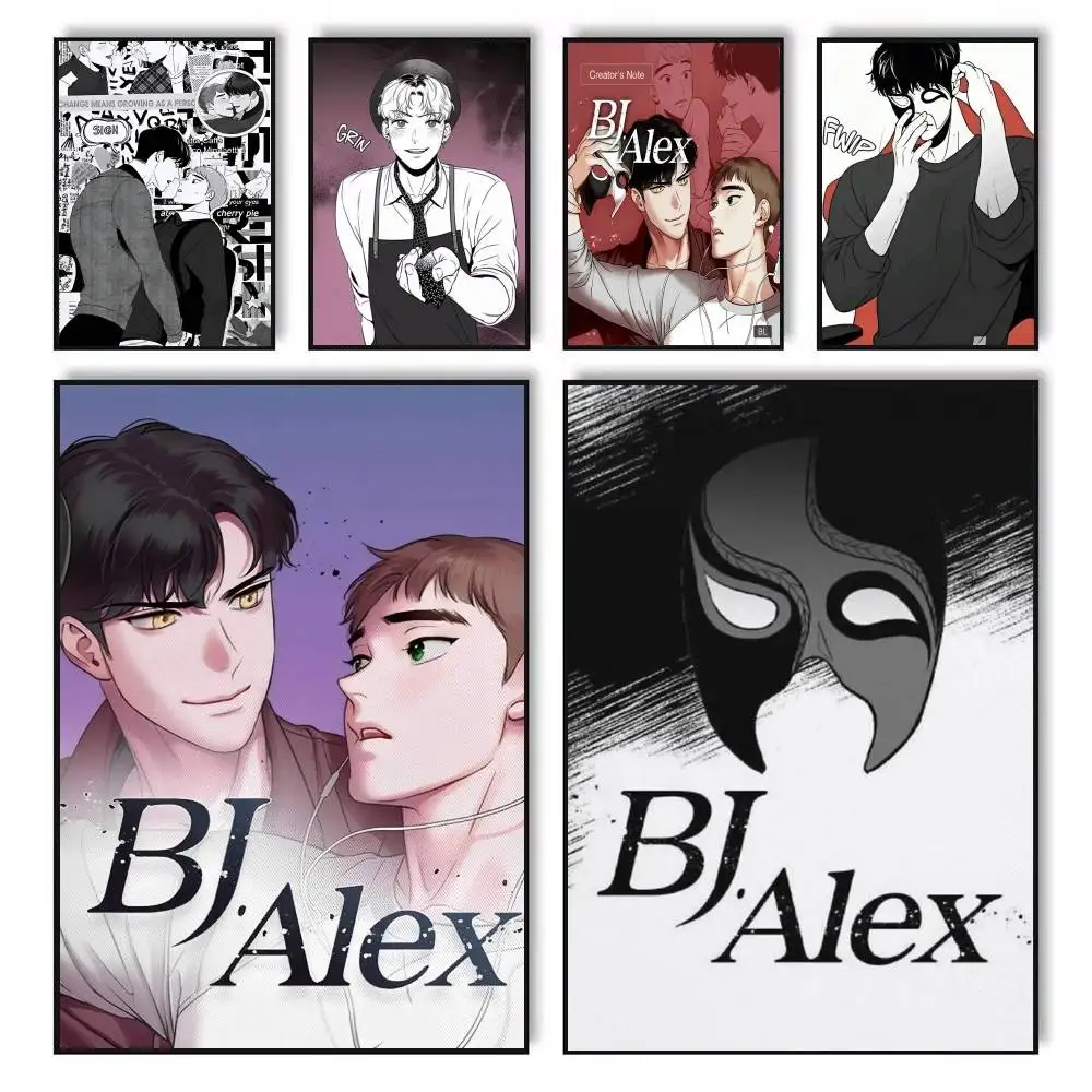 B-BJ Anime Alex Poster Selbstklebende Kunst Wasserfester Papieraufkleber Kaffeehaus Bar Zimmer Wanddekoration