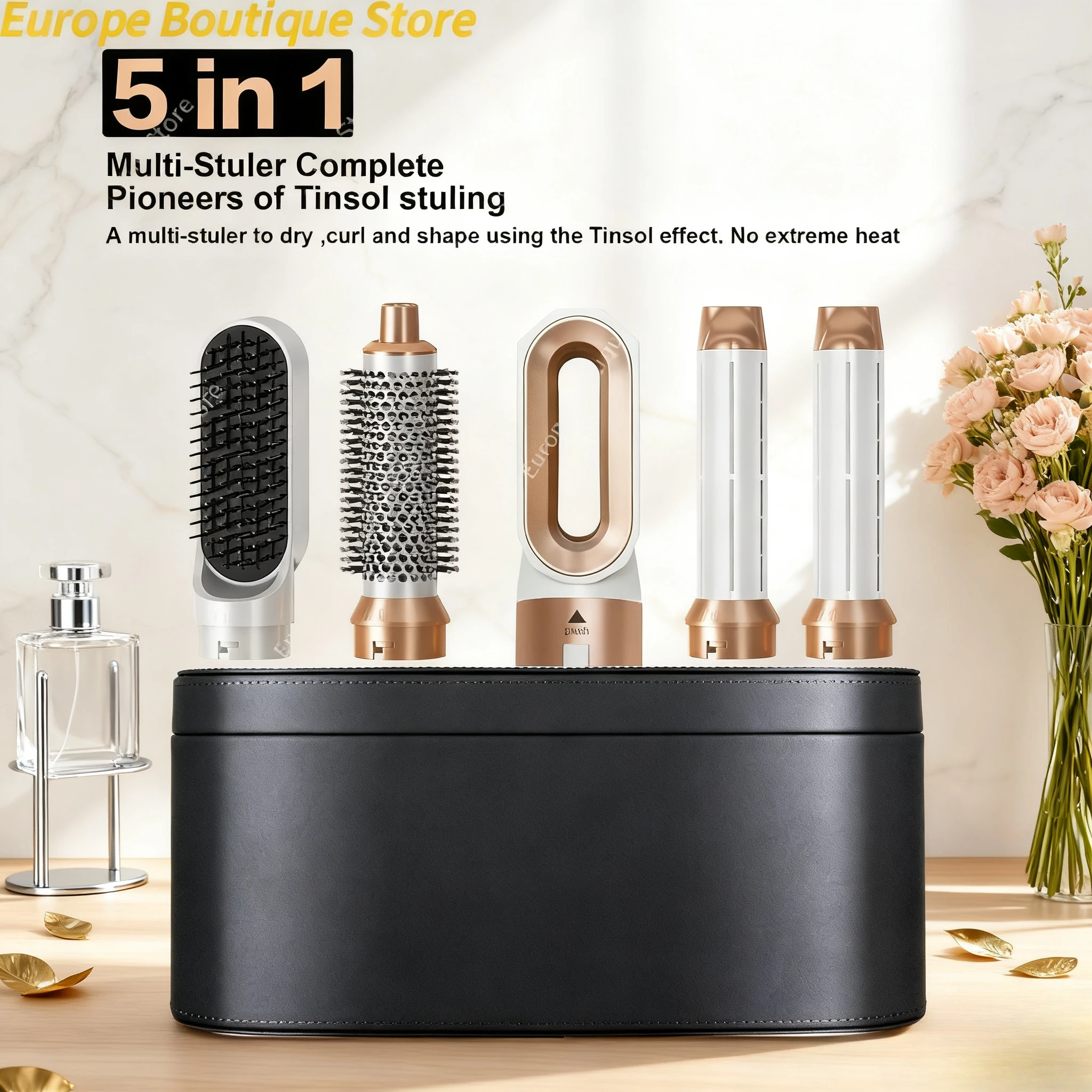 Professionale 5 in 1 Asciugacapelli Aria Calda Pettine Bigodino Per Dyson Airwrap Asciugacapelli Strumento Per Lo Styling Piastra Per Capelli Strumento Per Parrucchieri