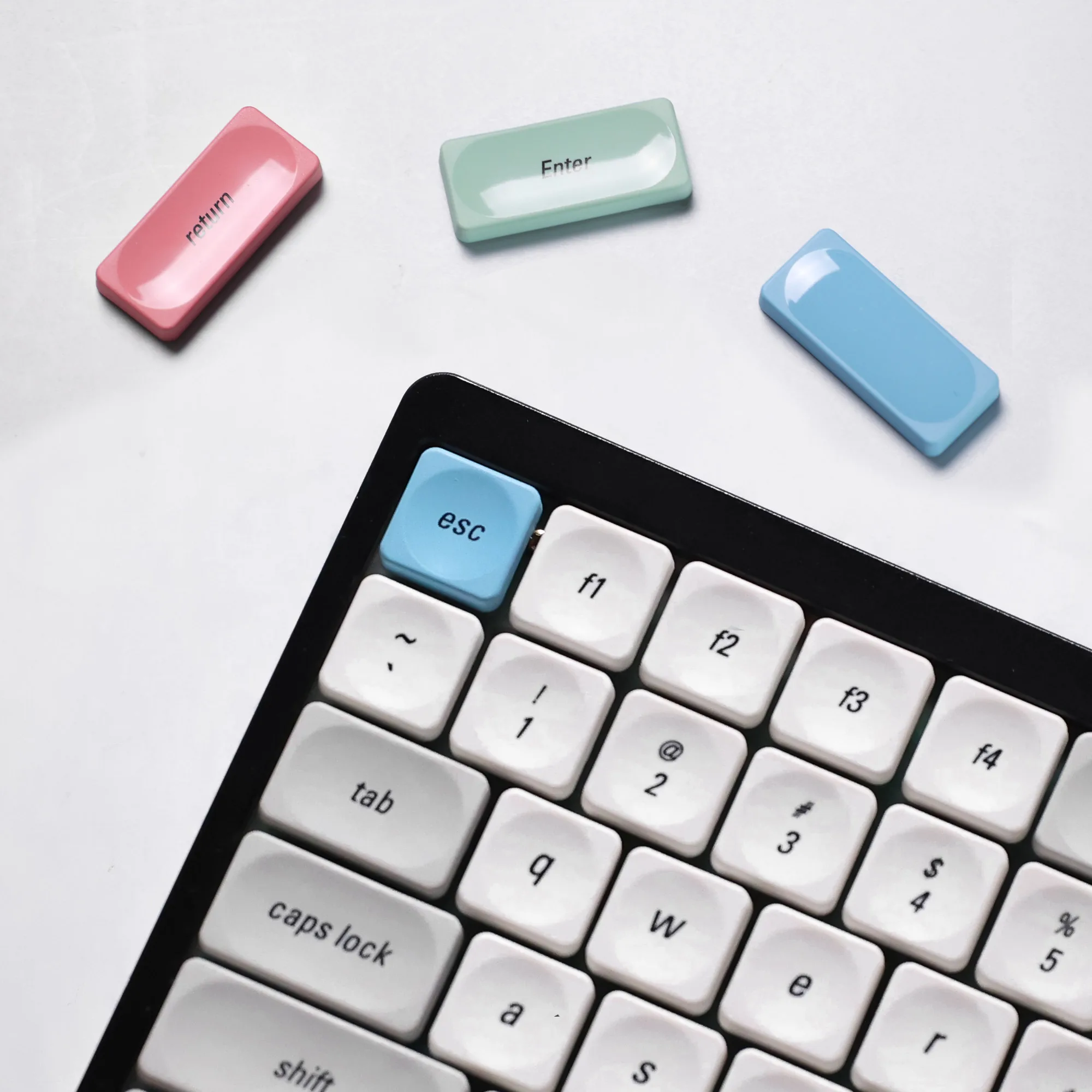 Chosfox LCK-Tastenkappe, Kreuzkern, quadratisch, PBT-Tastenkappe, thermische Sublimation, mechanische Tastatur, flaches Profil, flacher Schalter Image