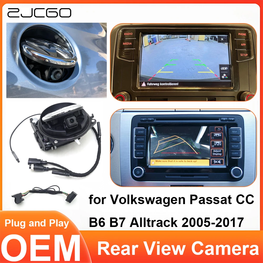 Für Volkswagen VW Passat CC B6 B7 Alltrack 2005-2017 Auto Rückansicht Reverse Backup LOGO OEM Kamera Plug und spielen PQ RGB CanBus Image