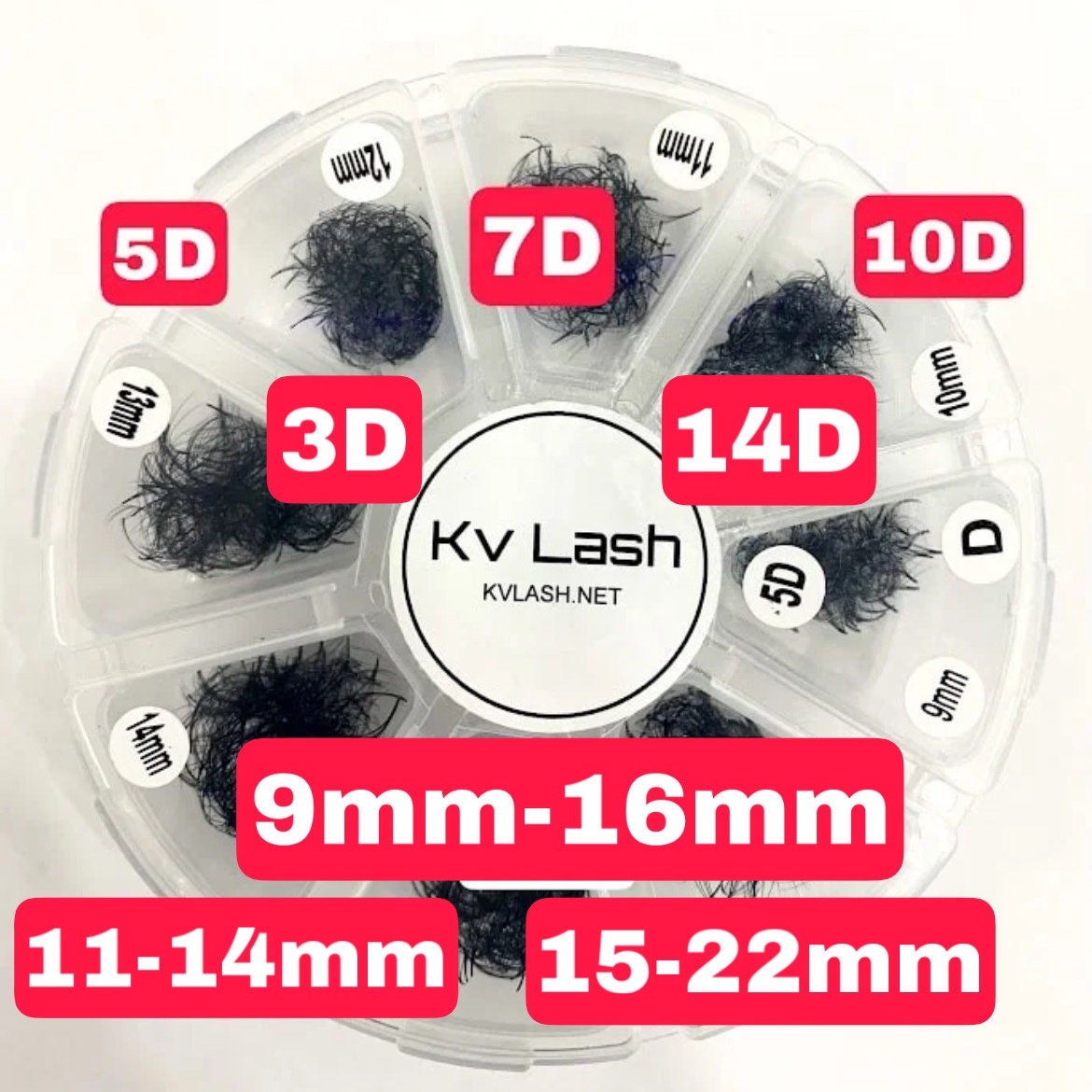 1000 Fans Lunghezze Miste Premade Volume Fans D, CC, C Curl Extension Ciglia Fatte a Mano. Fans Promade Russi 9 MM-22 MM