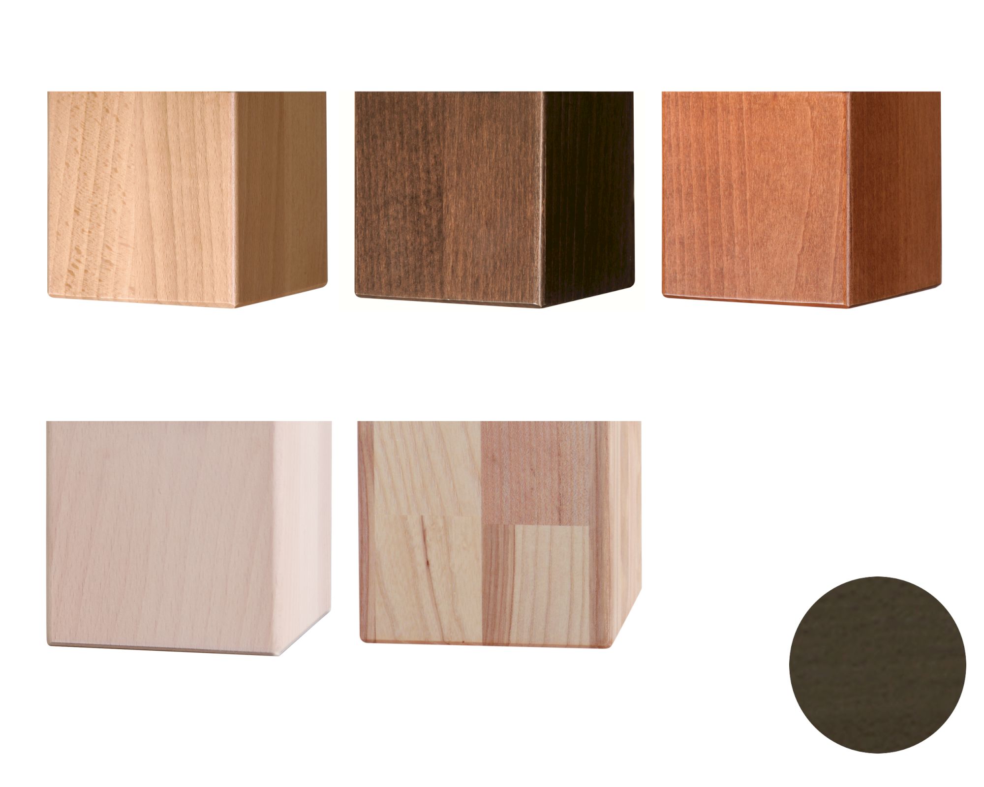 Hasena Wood-Line Füsse Ivio 4er-Set / 25 cm / Eiche sägerauh natur Nachbildung Image