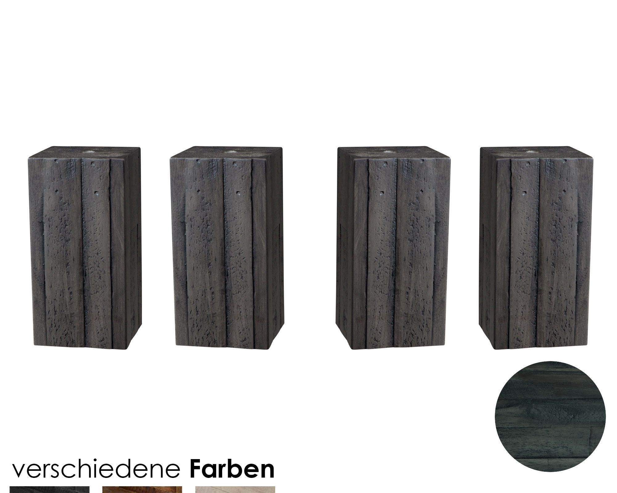 Hasena Factory-Line Füsse Ivio 4er-Set / 10 cm / Eiche sägerauh natur Nachbildung Image