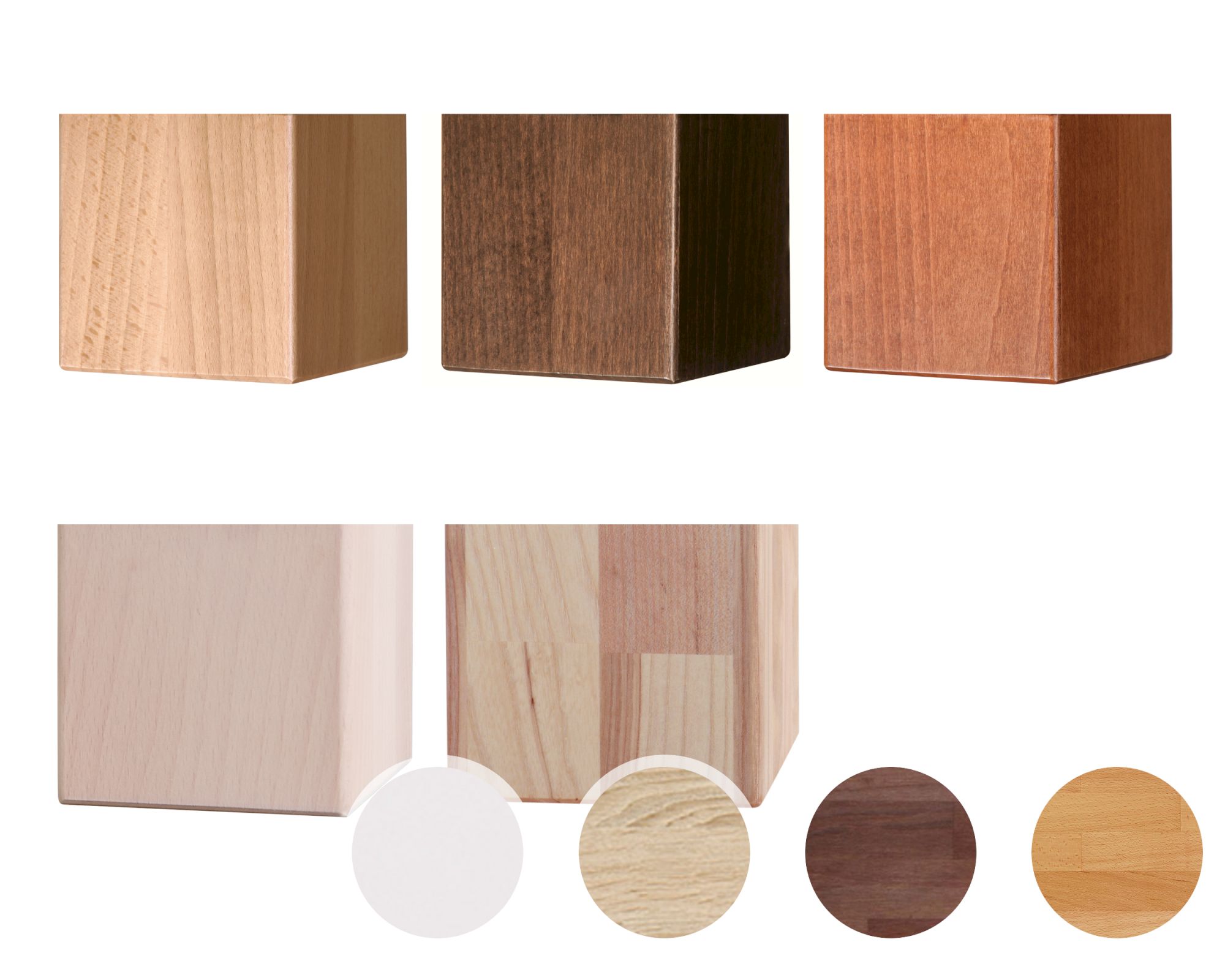 Hasena Top-Line Füsse Ivio 4er-Set / 10 cm / Eiche sägerauh natur Nachbildung Image