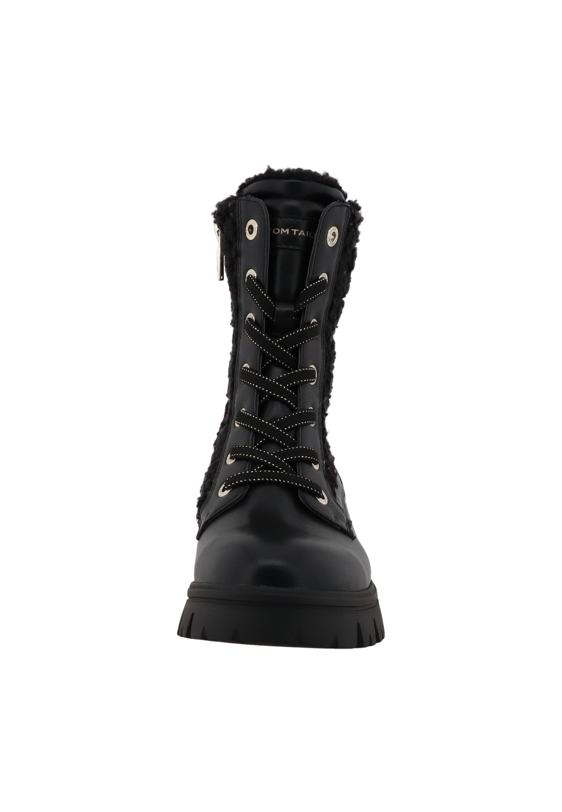 Stiefel TOM TAILOR "Tom Tailor Winter Boots", Damen, Gr. 39, schwarz, unifarben, Schuhe Stiefel