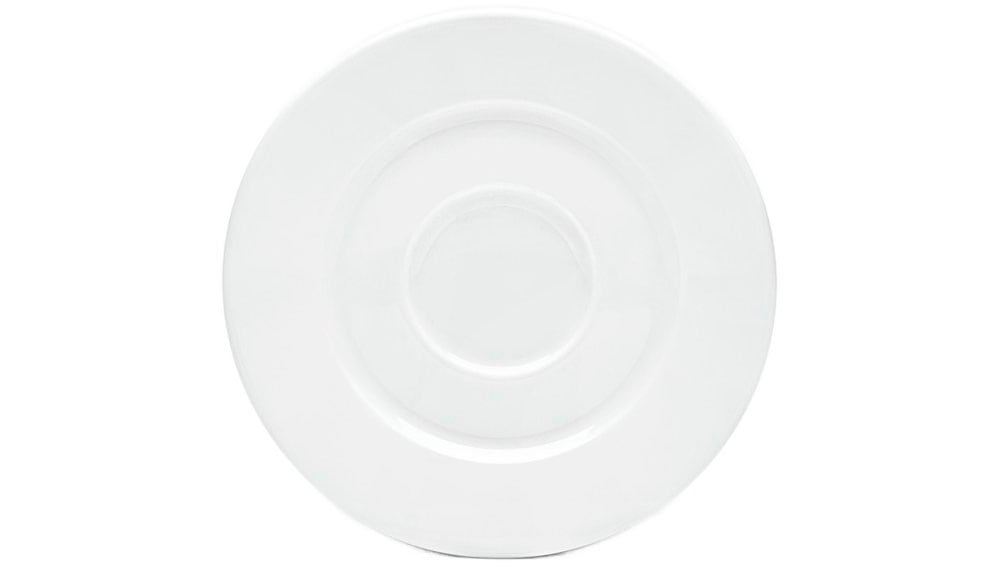 Untertasse VAN WELL "Gourmet", weiß, B:14,5cm H:1,9cm L:14,5cm Ø:14,5cm, Porzellan, Speiseteller, spülmaschinenfest und mikrowellengeeignet, Porzellan, Ø 14,5 cm