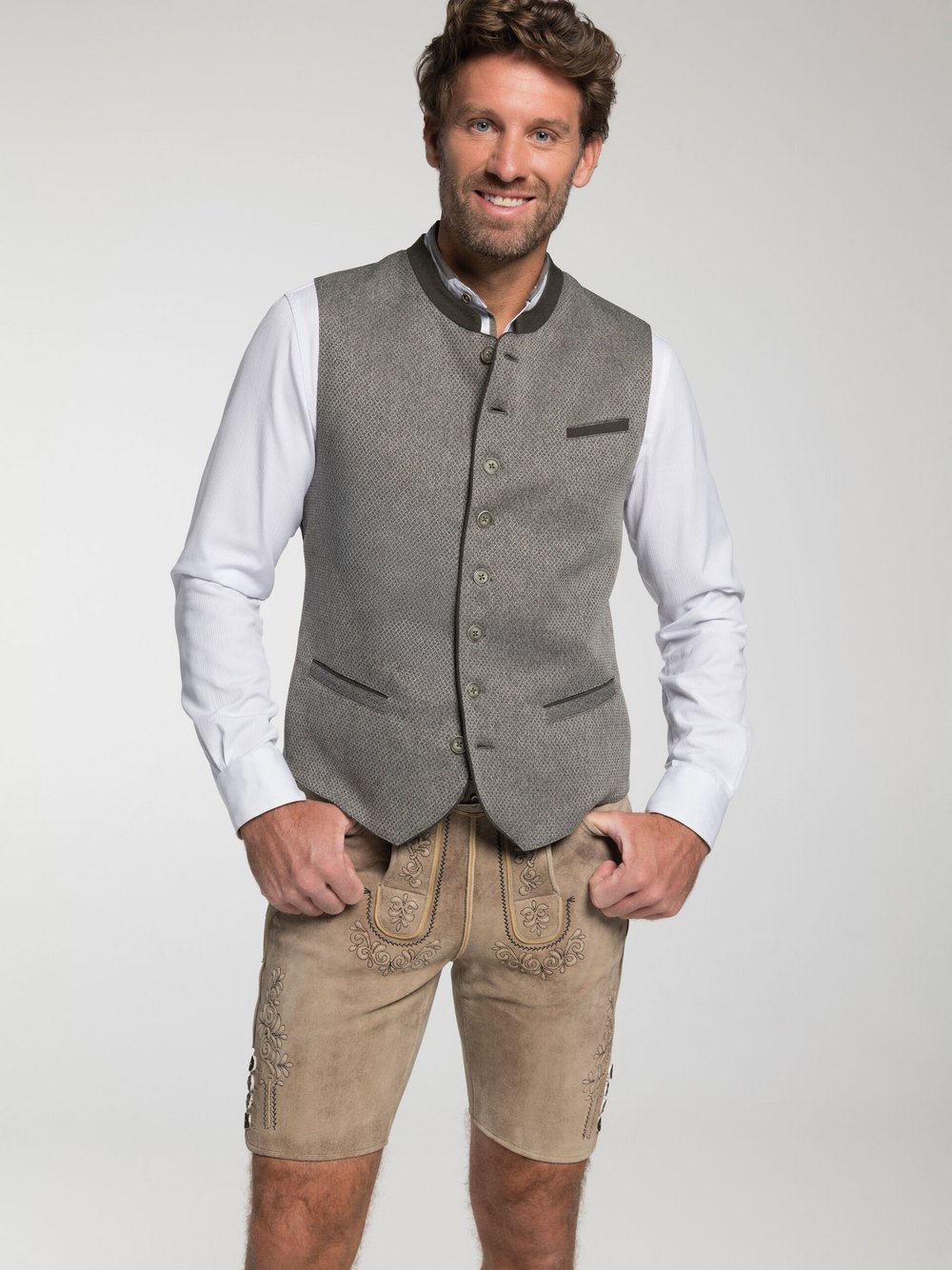 Spieth & Wenksy Trachtenweste Herren oliv, 56 Image