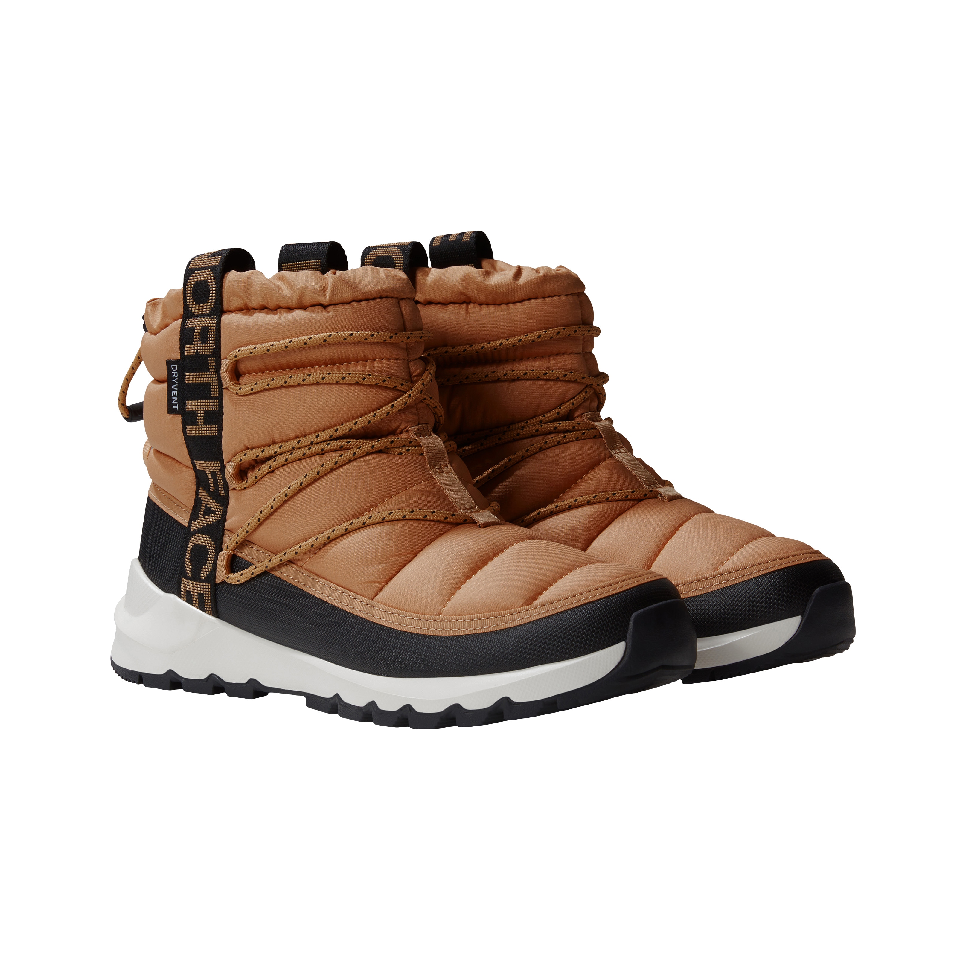 Winterstiefel THE NORTH FACE "W THERMOBALL LACE UP WP", Damen, Gr. 42, braun (caramel), Textil, Schuhe Winterstiefel, Snowboots, Winterboots, Winterschuhe, wasserdicht