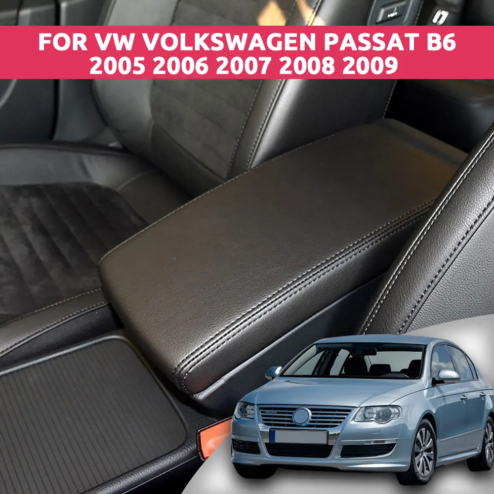 Für VW Volkswagen Passat B6 2005 2006 2007–2009 Auto-Armlehnenabdeckung | OEM Fit Anti-Riss-Wärmedämmung Auto-Innenschutz Image