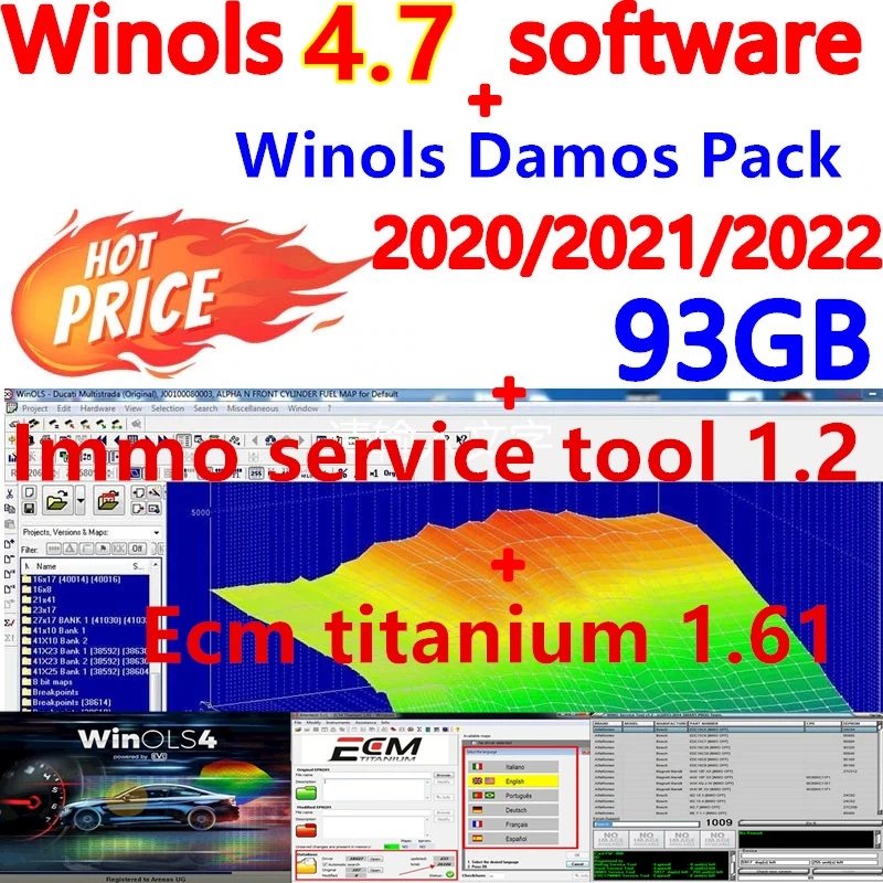 Neueste winols 4.7 93gb winols damos big pack (neu) 2022 1,61 26000 ecm titan 1,2 mit immo service tool v5.3 kostenlos er Image