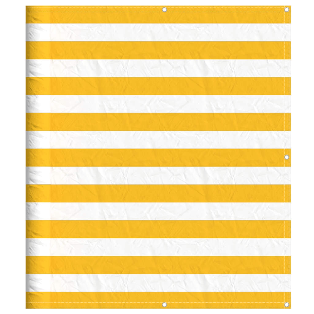 vidaXL Balkon-Sichtschutz Gelb und Weiß Gestreift 120x700 cm Image