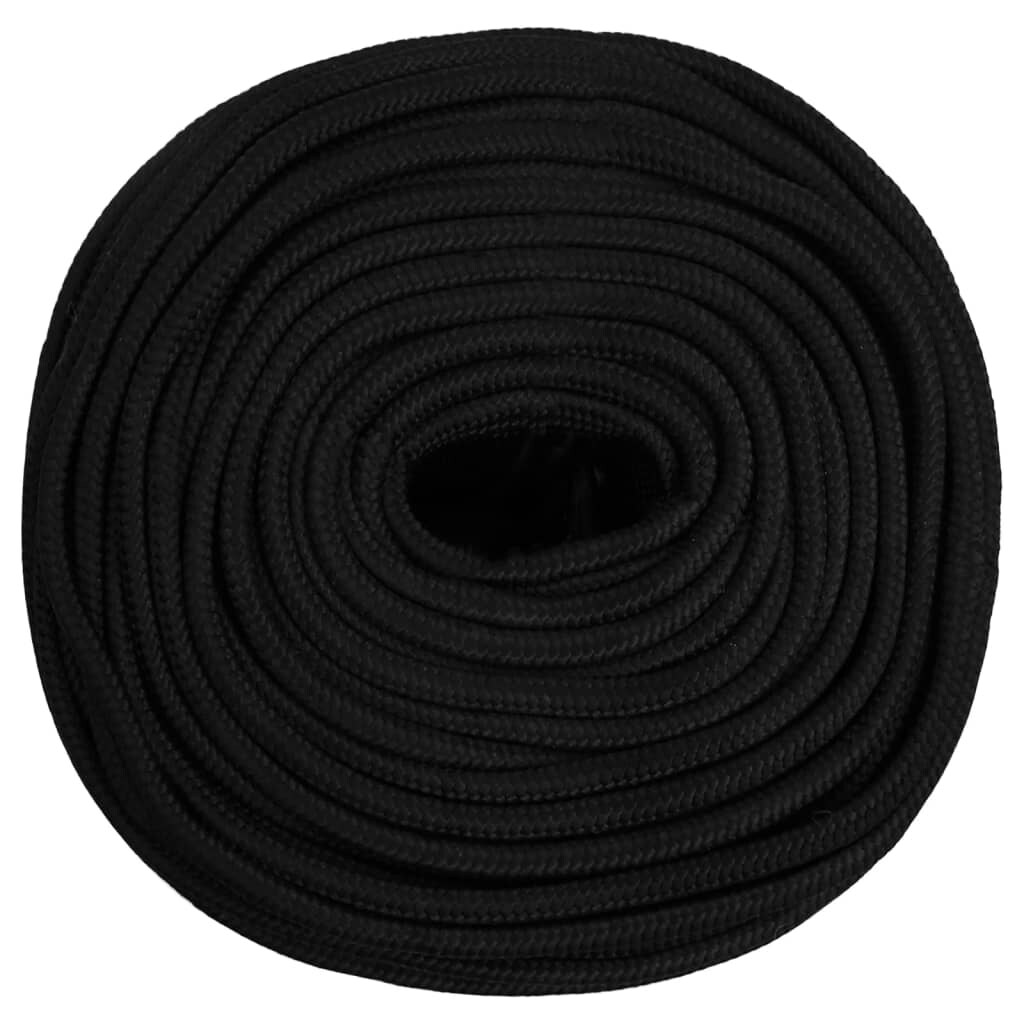 vidaXL Arbeitsseil Schwarz 8 mm 50 m Polyester Image