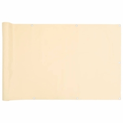 vidaXL Balkon-Sichtschutz Creme 1000x120 cm PVC Image