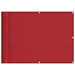 vidaXL Balkon-Sichtschutz Rot 75x1000 cm 100 % Polyester-Oxford Image