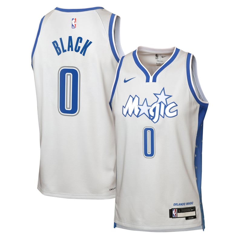Maillot Swingman City Edition Nike 2025/26 Orlando Magic - Blanc - Anthony Black - Jeune - unisexe Taille: S (8)