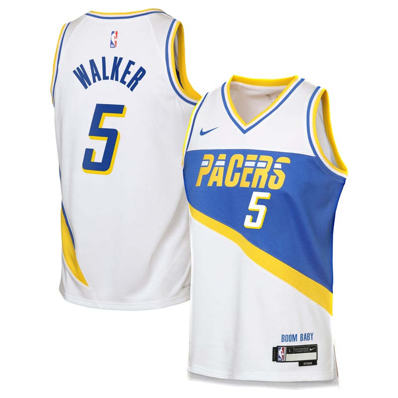 Maillot Swingman Nike City Edition 2025/26 des Indiana Pacers - Blanc - Jarace Walker - Jeune - unisexe Taille: M (10/12)