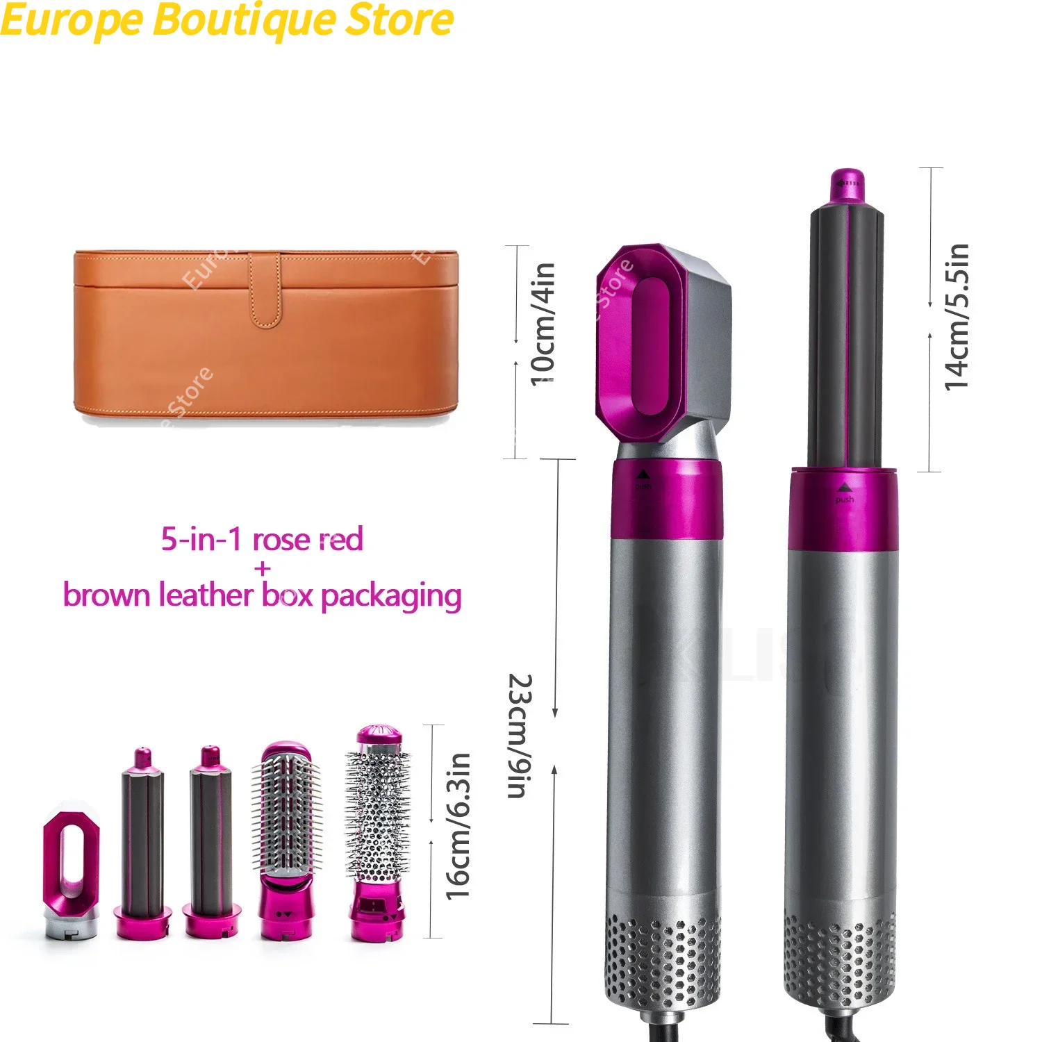 Professionale 5 in 1 Asciugacapelli Aria Calda Pettine Bigodino Per Dyson Airwrap Asciugacapelli Strumento Per Lo Styling Piastra Per Capelli Strumento Per Parrucchieri