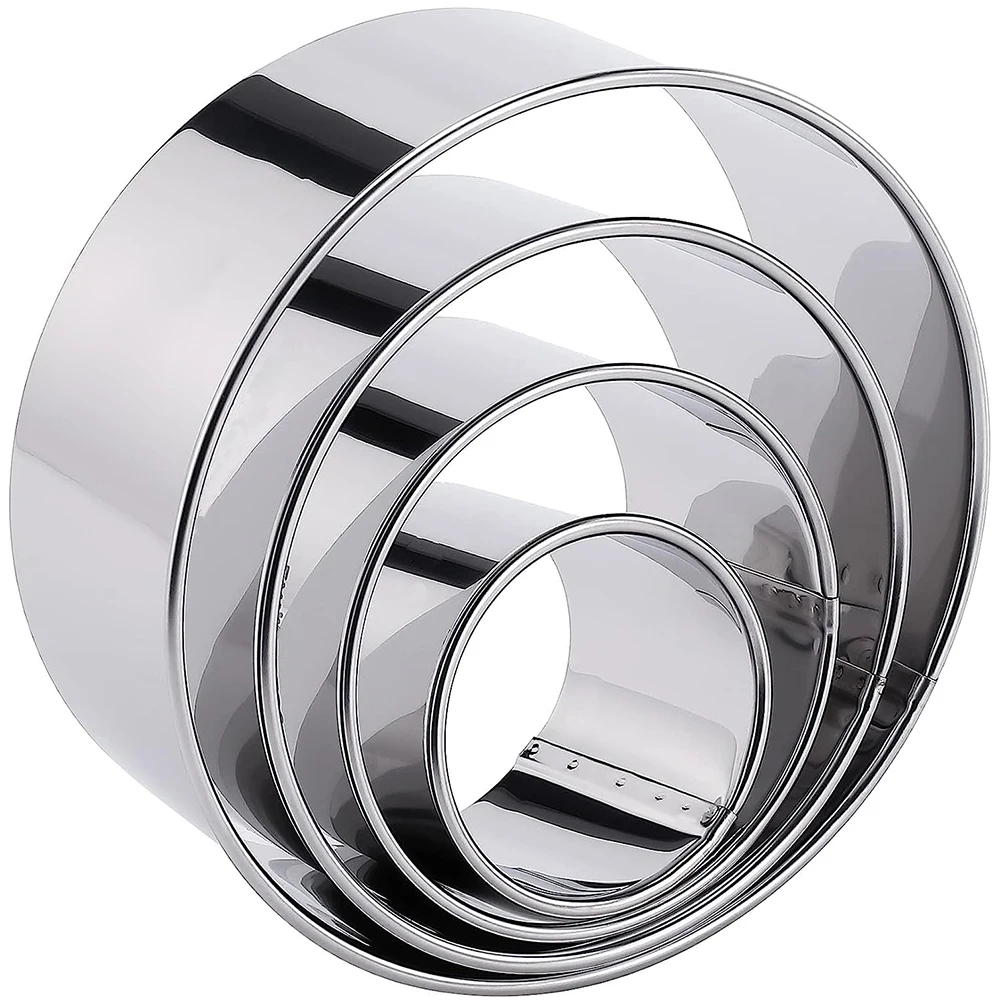 5 Teile/satz Edelstahl Runde Keks Form Küche Gebäck Werkzeuge Knödel Haut Schneiden Form DIY Kuchen Backen Kochen Gadgets Image