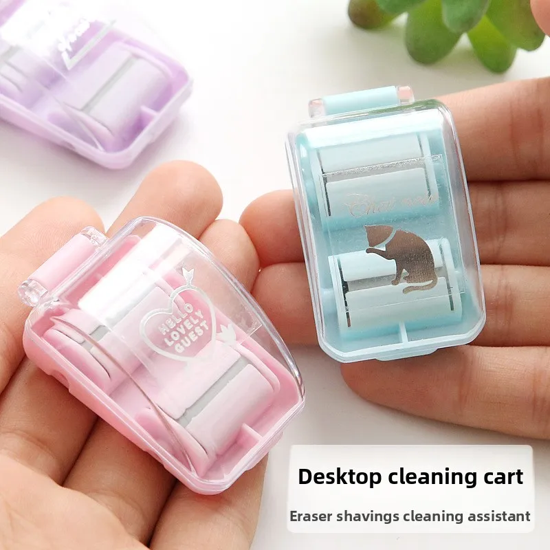Desktop Radiergummi Reiniger Mini Kleine Bleistift Krümel Reiniger Grundschule Student Tragbare Schreibtisch Nette Krümel Saug Image