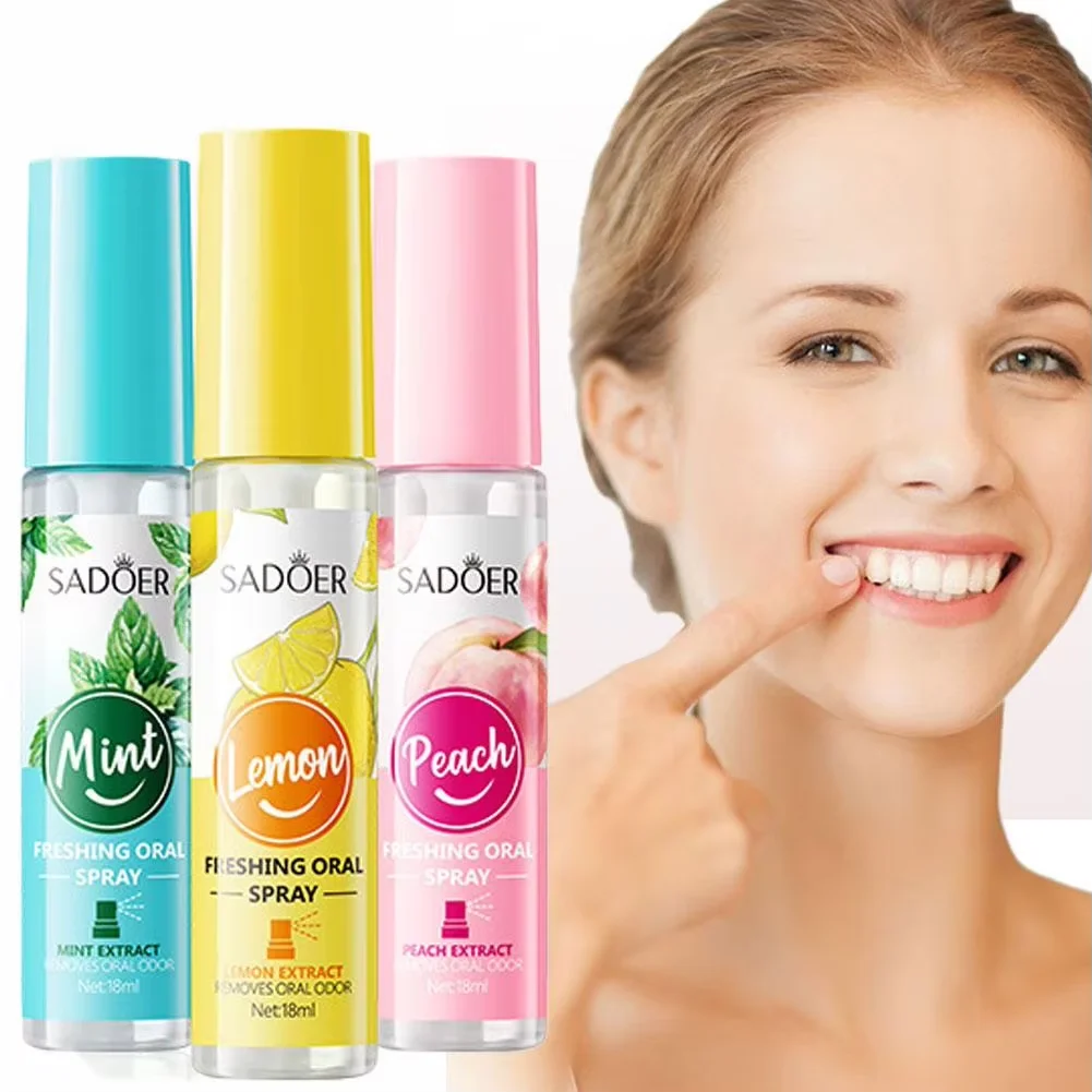 18 ml Zitrone Oral Fresh Mouth Spray Frischer Atem Beseitigt Mundgeruch Spray Deodorant Anhaltender tragbarer Duft Kein Alkohol Image