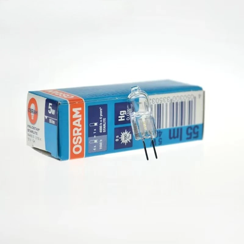 Original Osram Halogenlampen 64425 12V20W Mikroskop Allgemeine Beleuchtung, 12V20W G4 64425S Wolfram-Halogenlampe