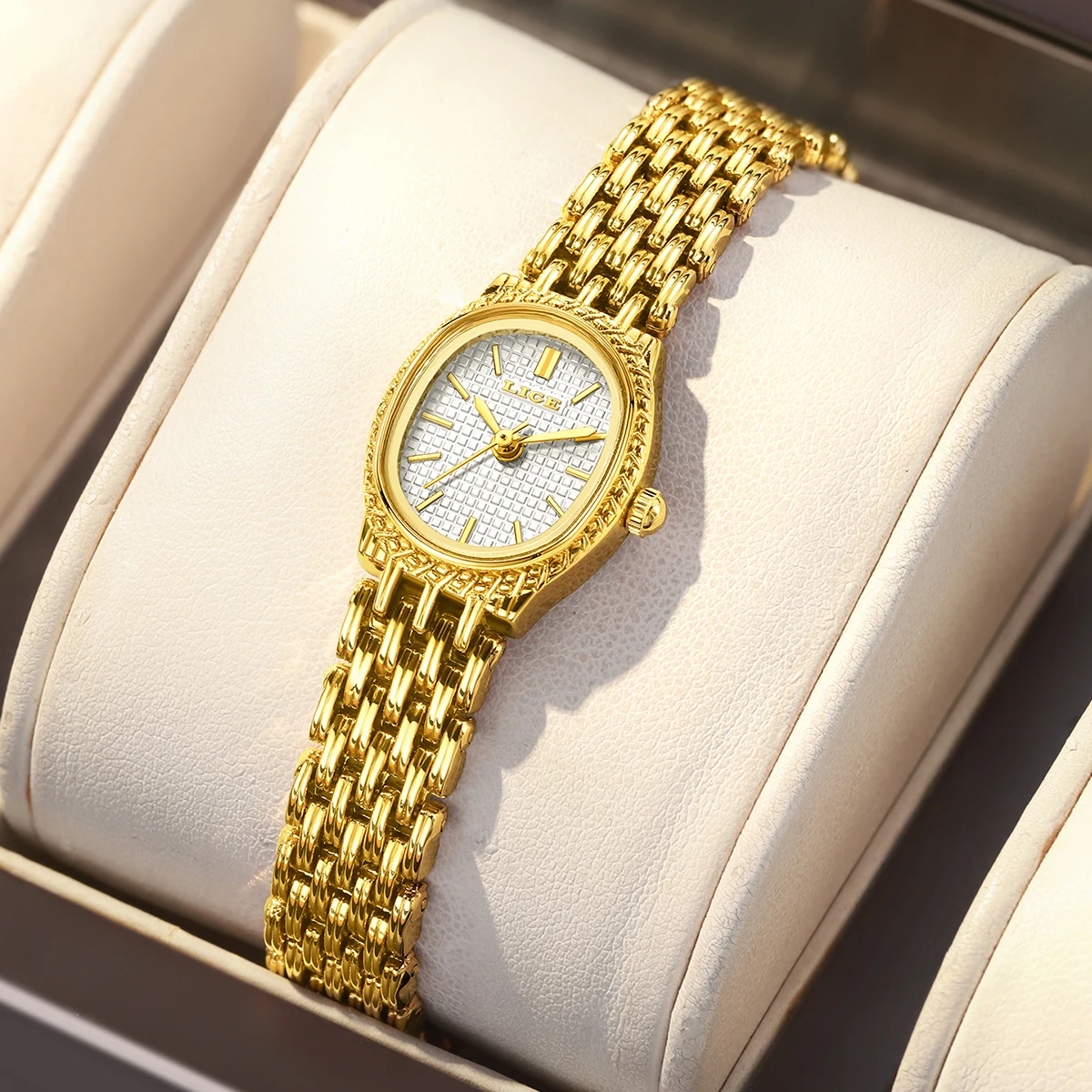 LIGE Frauen Uhren Top Marke Luxus Armbanduhren Damen Mode Gold Edelstahl Armband Uhr Weibliche Elegante Uhr Frauen