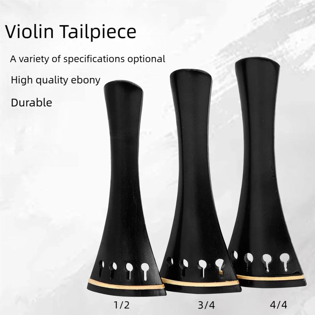 IRIN 1/2 3/4 4/4 Violine Saitenhalter Pull-String Platte Saitenhalter Ebenholz Geige Saitenhalter Saiteninstrument Teile & Zubehör Image