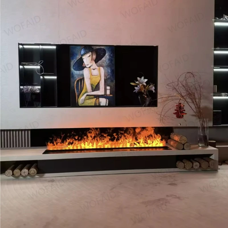 Bestseller-Elektrokamin, Wasserdampf-3D-Flamme, Chimenea Decorativa, kein Rauch, Kamin, sicher, 5 Jahre Garantie, EU-Mehrwertsteuer kostenlos