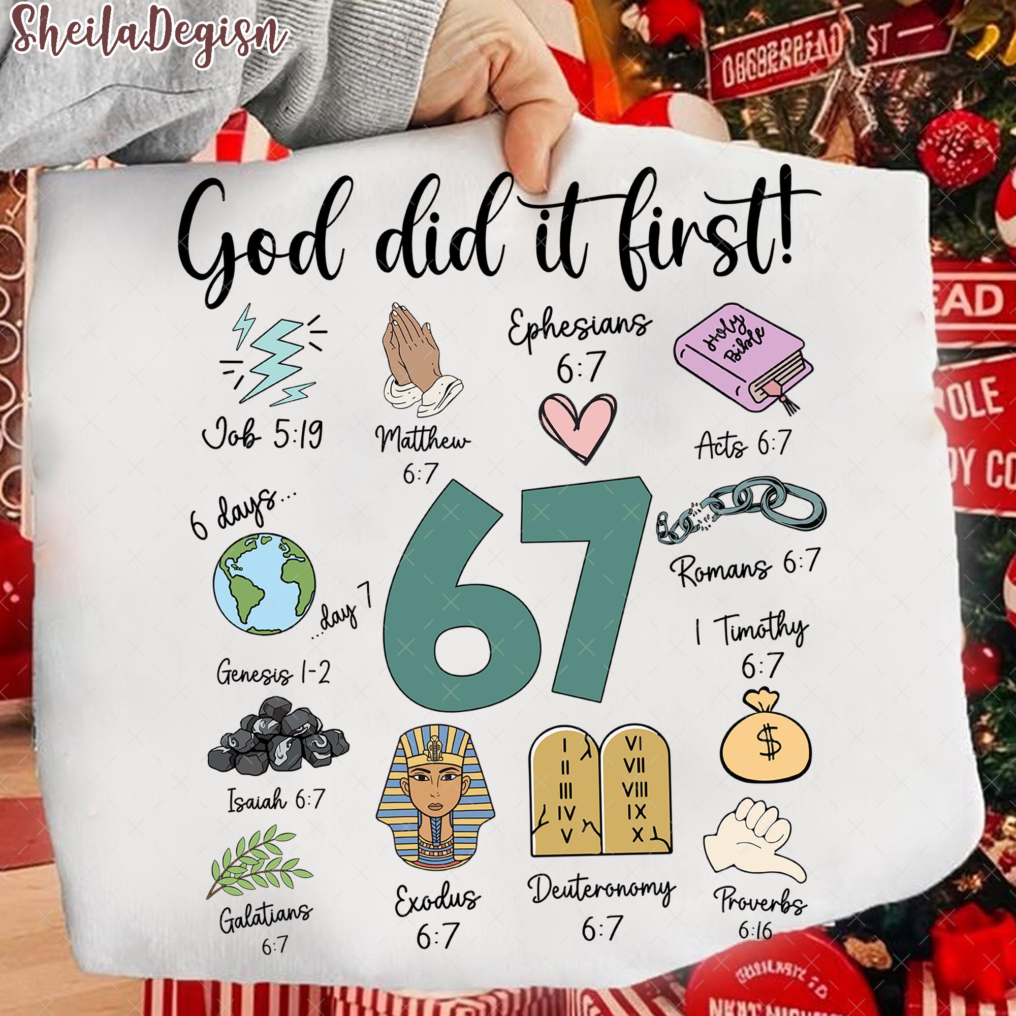 Meme cristiano 6 7 Png, Dio l'ha fatto per primo Png, Sei Sette PNG, Meme divertente 6 7 PNG, Sei Sette PNG, 6 7 è ciò che Dio completa Png, Gesù Png