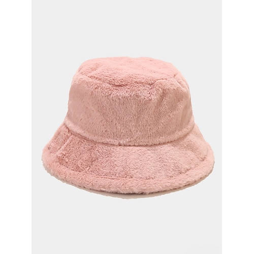 Weihnachtlicher Damen-Bucket-Hat aus Kunstpelz, weich und kuschelig, in verschiedenen Farben erhältlich – das perfekte Weihnachtsgeschenk Image
