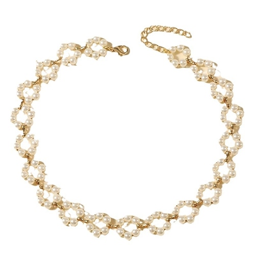 1 Stück Halskette Perlenkette For Damen Straße Geschenk Täglich Legierung Klassisch Image