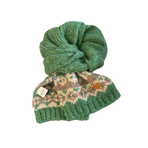 Weihnachtsstrickschal für Damen – kuschelig, weich, Fair-Isle-Muster, verschiedene Farben, perfekt für die Feiertage und als Wintergeschenk Image