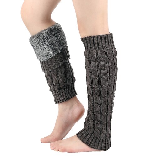 Weihnachtliche Strick-Beinstulpen für Damen, erhältlich in verschiedenen Farben, kuschelig und stylisch, perfekt für die Wintermode und als Weihnachtsgeschenk. Image