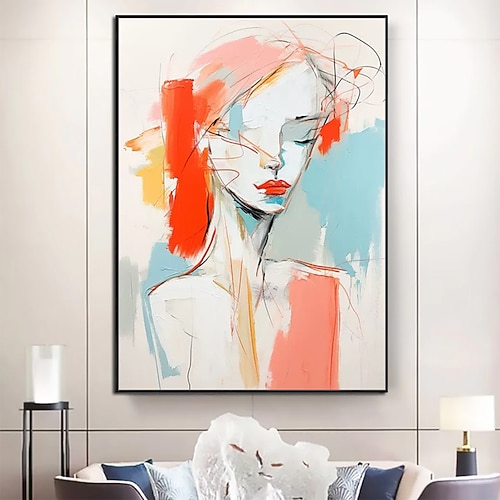 Ölgemälde Handgemalte Vertikal Abstrakt Menschen Modern Ohne Innenrahmen (ohne Rahmen) Image