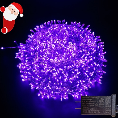 Baum dekorative Lichterkette Weihnachtslichter 8 Funktionen Niederspannung Sicherheit Stecker für Feiertags-Hochzeitsfeier Atmosphäre dekorative Lichter Requisiten 10/20/30/50/100 Meter Image