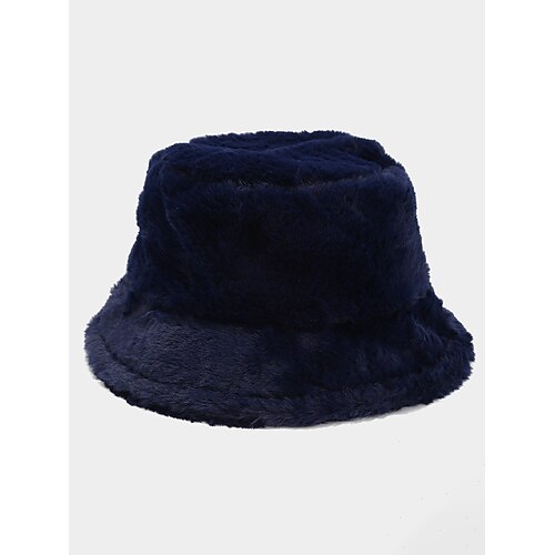 Weihnachtlicher Damen-Bucket-Hat aus Kunstpelz, weich und kuschelig, in verschiedenen Farben erhältlich – das perfekte Weihnachtsgeschenk Image