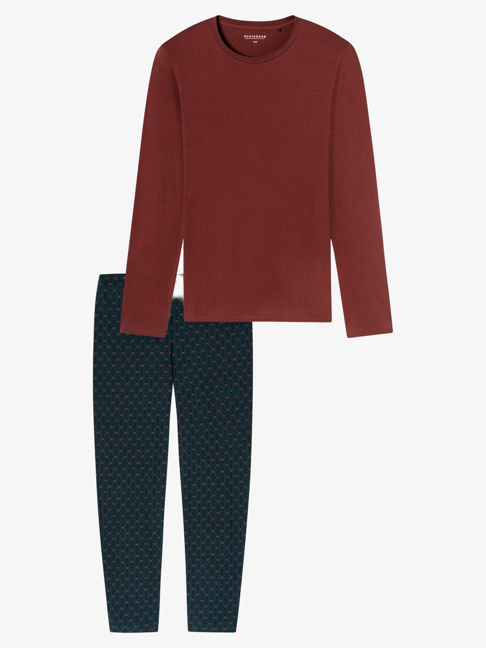 Schiesser Pyjama Herren bordeaux, 58 Image